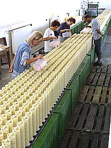 Lotuskerzenproduktion